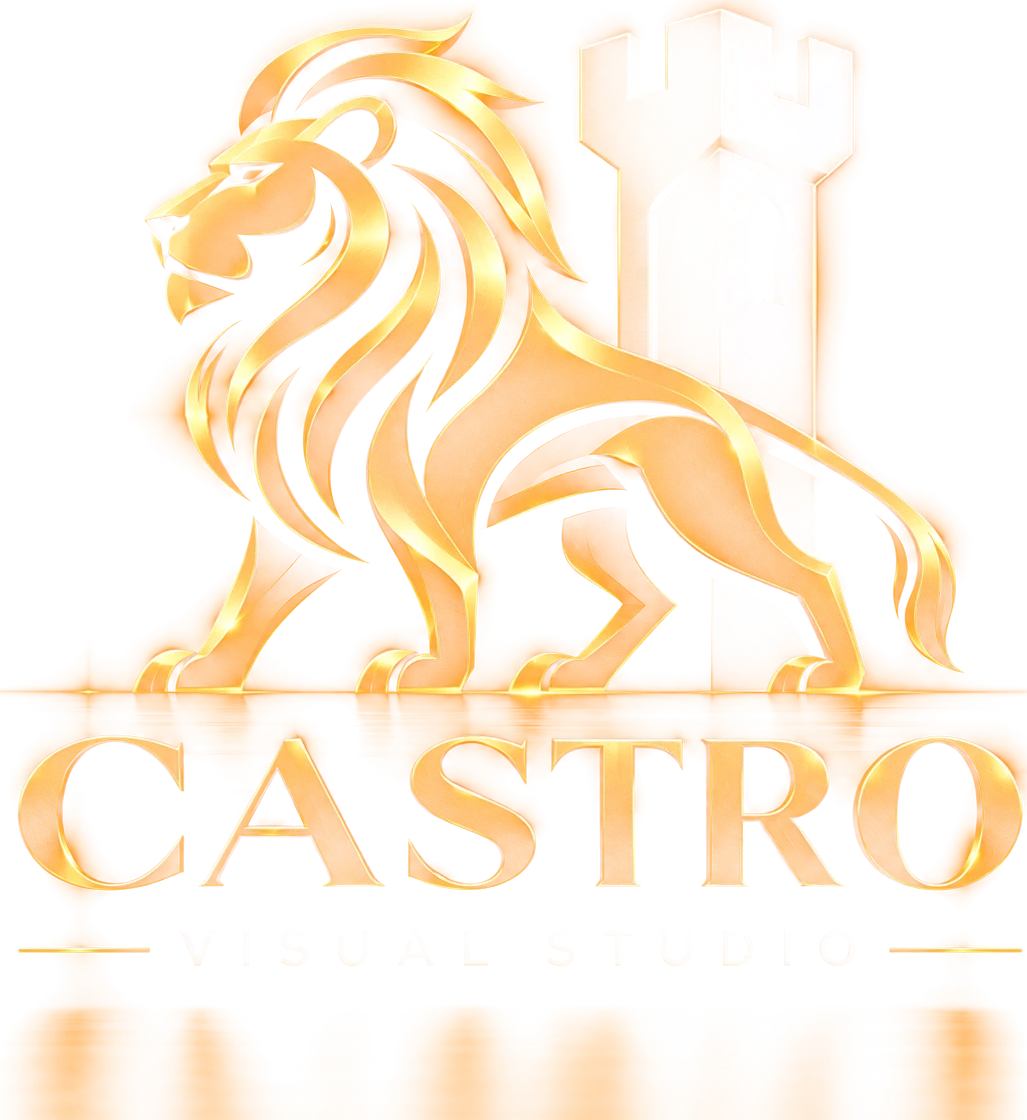 Castro Visual Studio logo: a golden lion in front of a silver tower